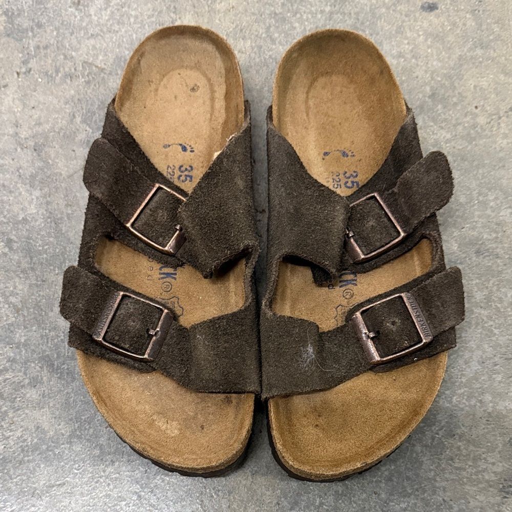 Birkenstock Dark Brown Suede Sandals